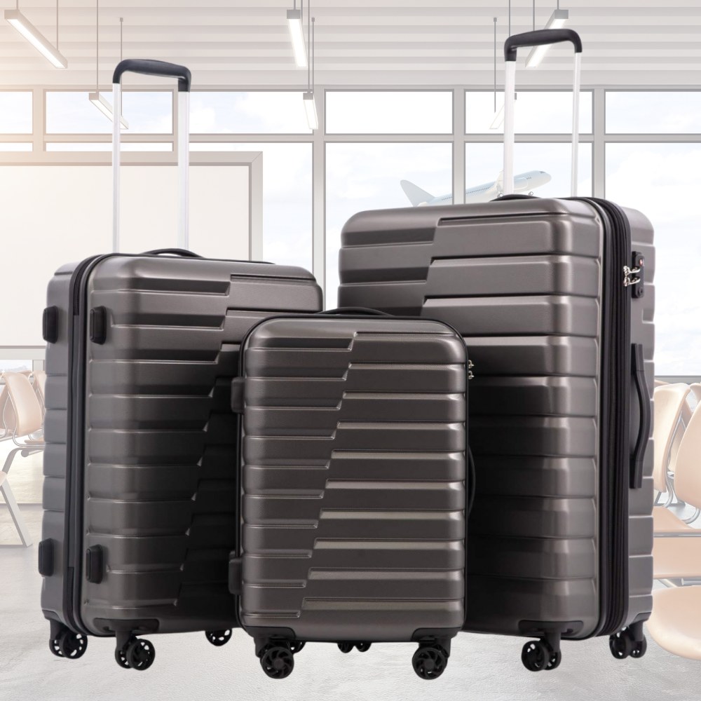 Hard Shell Luggage Sets (Gray): image 1